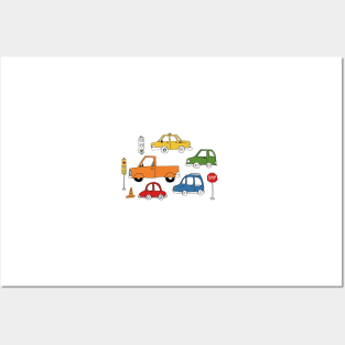 Cars and Truck Traffic Patterns Posters and Art